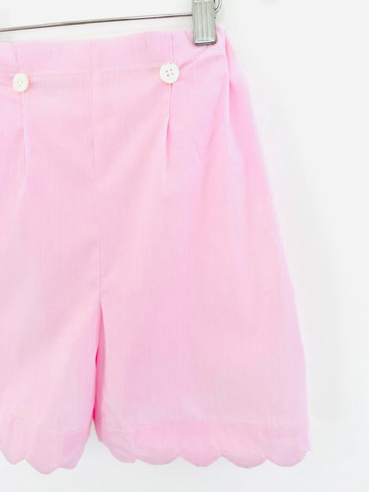 Girls’ Scalloped Hem Shorts with Adjustable Waistband