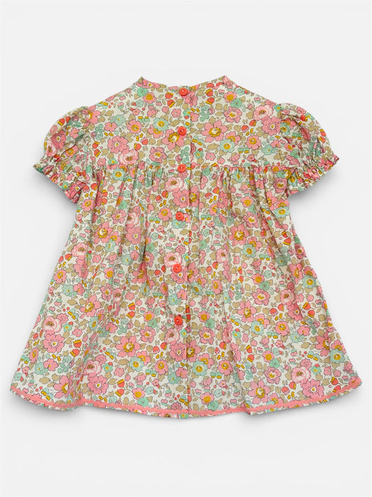 Girl Dress in Pink Liberty Cotton