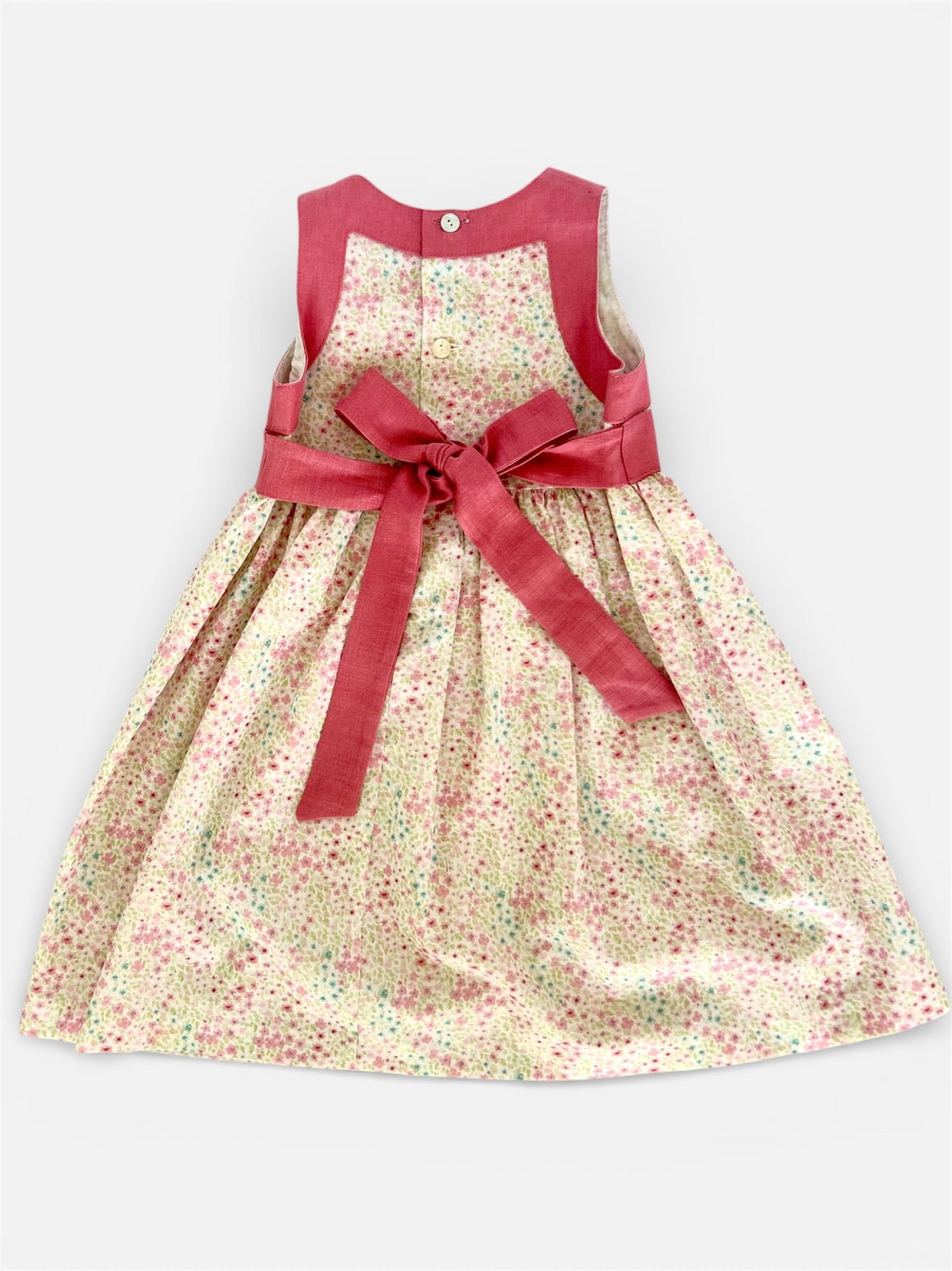 Lace-Back Floral Dress