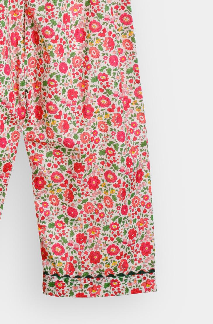 Girls' Liberty Cotton Pyjama Set with Long Pants