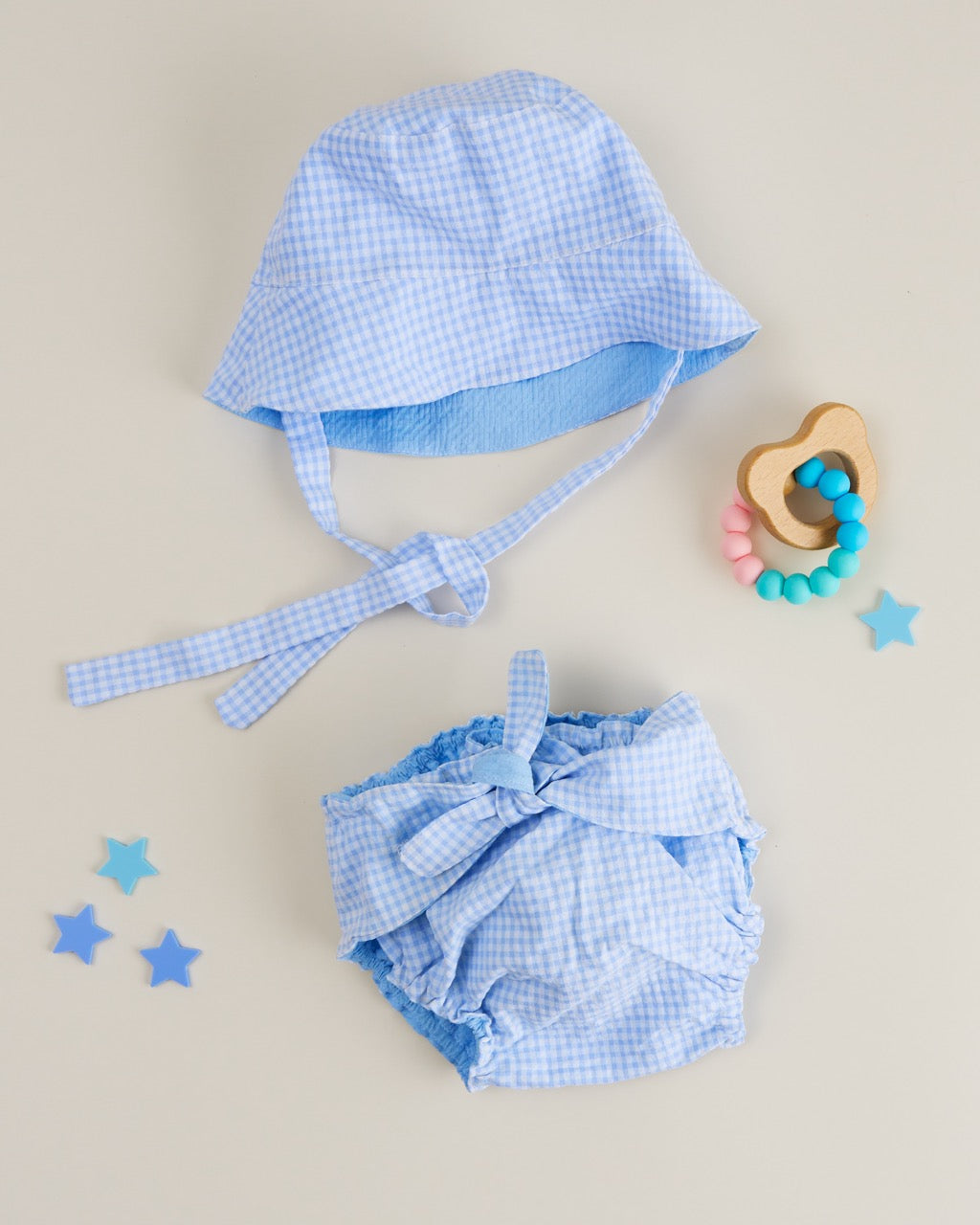 Baby Boy Bloomers with Matching Sun Hat