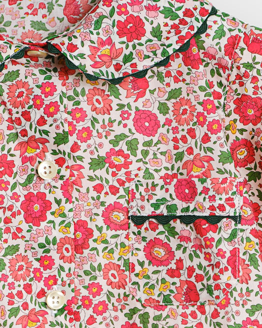 Girls' Liberty Cotton Pyjama Set with Long Pants