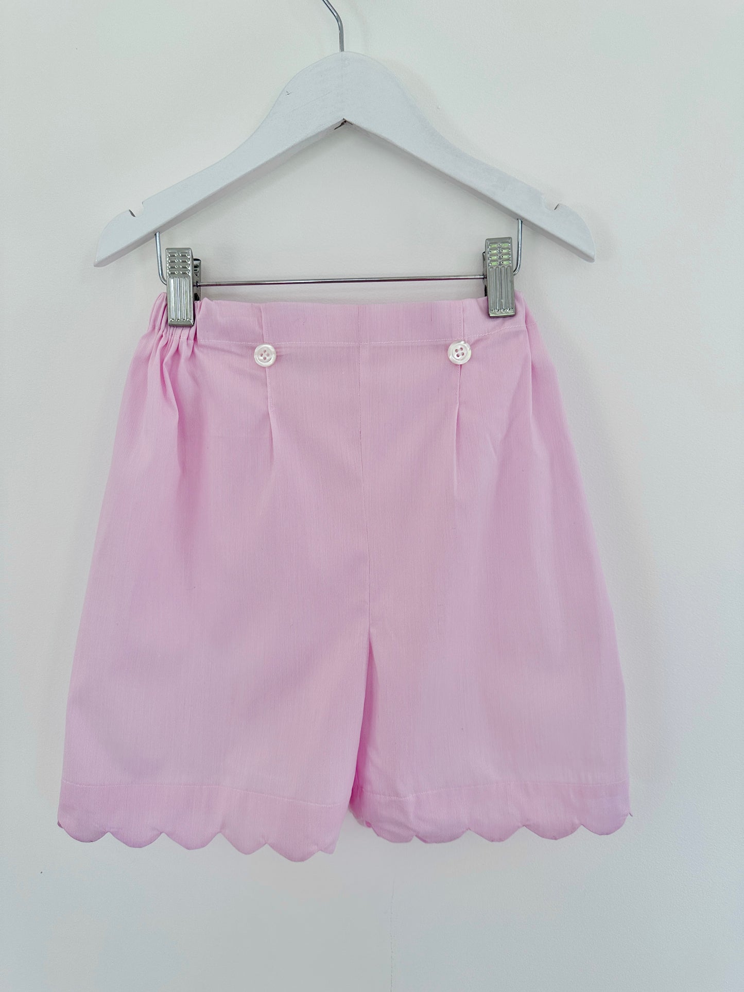 Girls’ Scalloped Hem Shorts with Adjustable Waistband