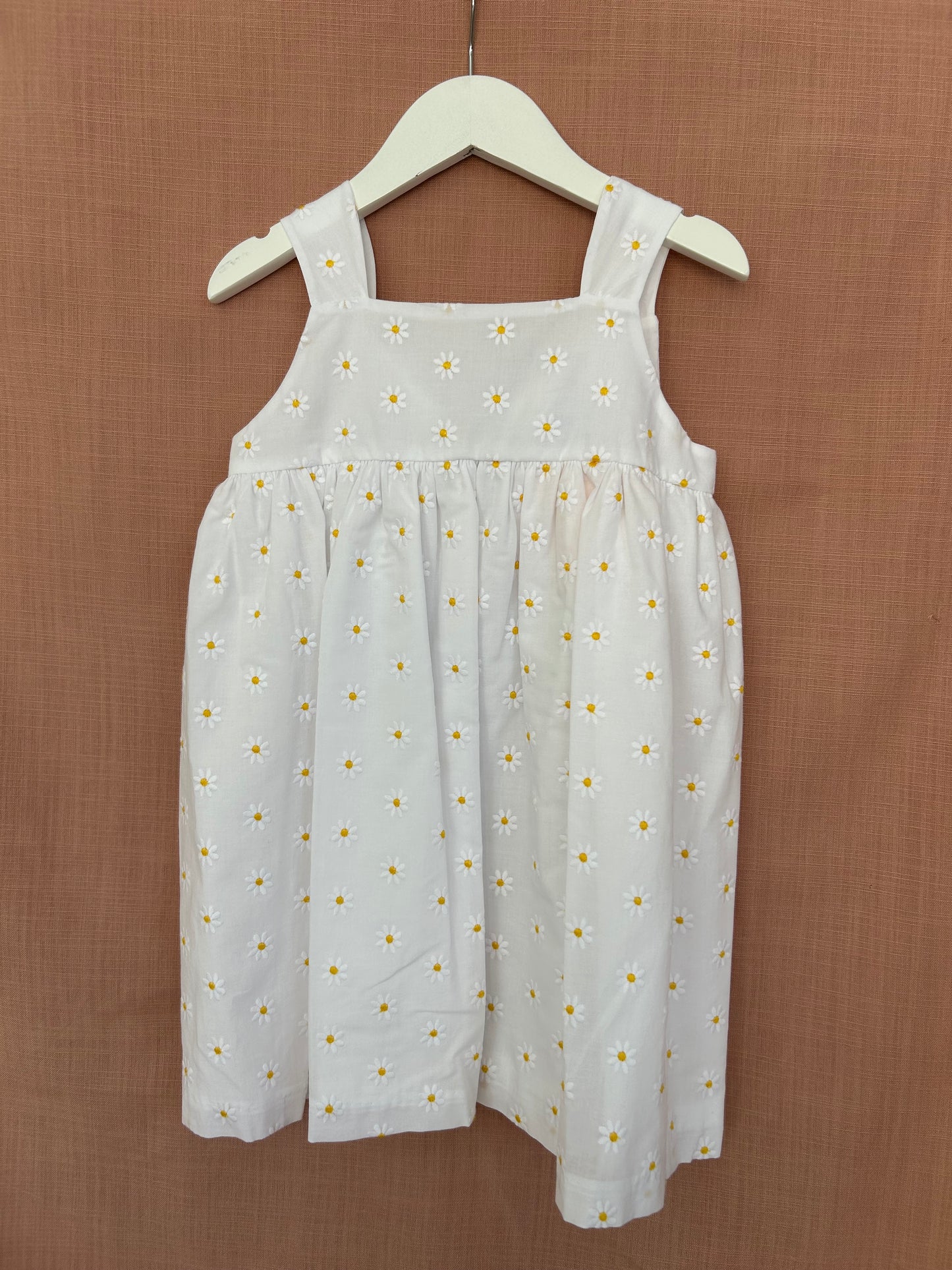 Girls’ Cotton Dress with Back Ribbon