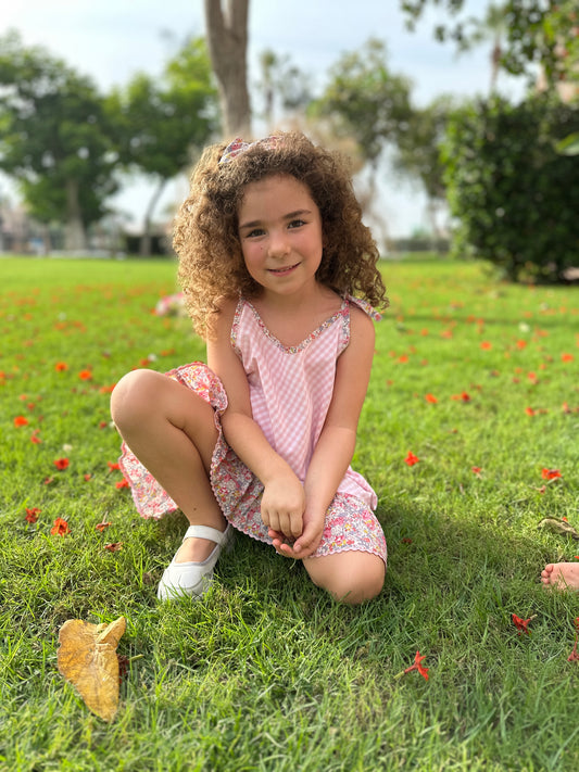 Girl sundress with Liberty ruffles