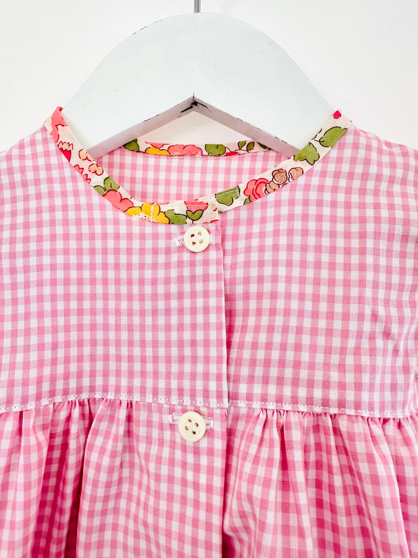 Baby Girl Sundress & Bloomers Set - Organic Cotton and Liberty details