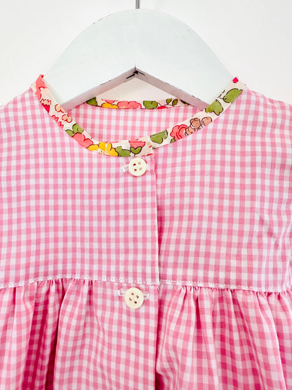 Baby Girl Sundress & Bloomers Set - Organic Cotton and Liberty details