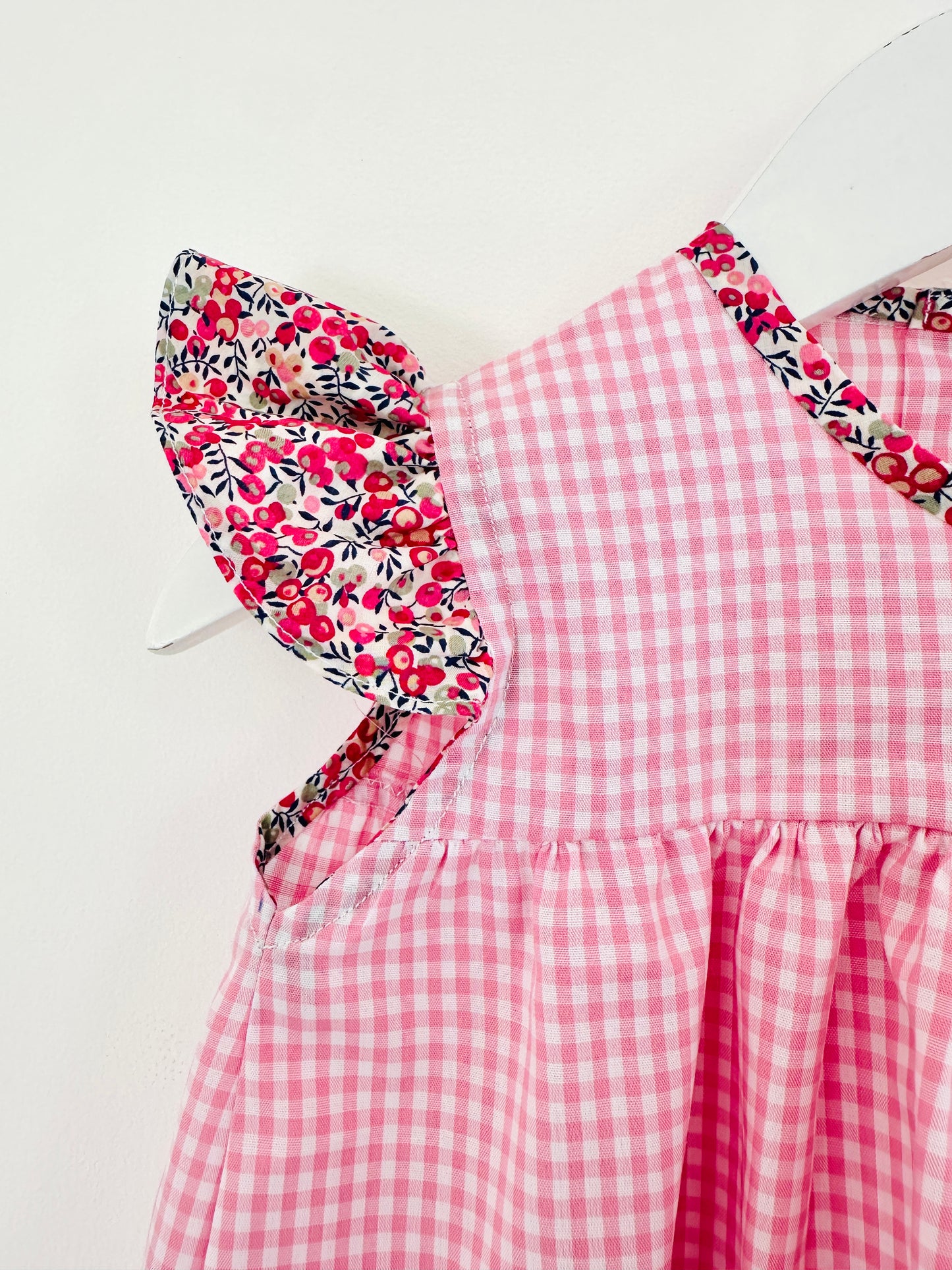Baby Girl Sundress & Bloomers Set - Organic Cotton and Liberty details