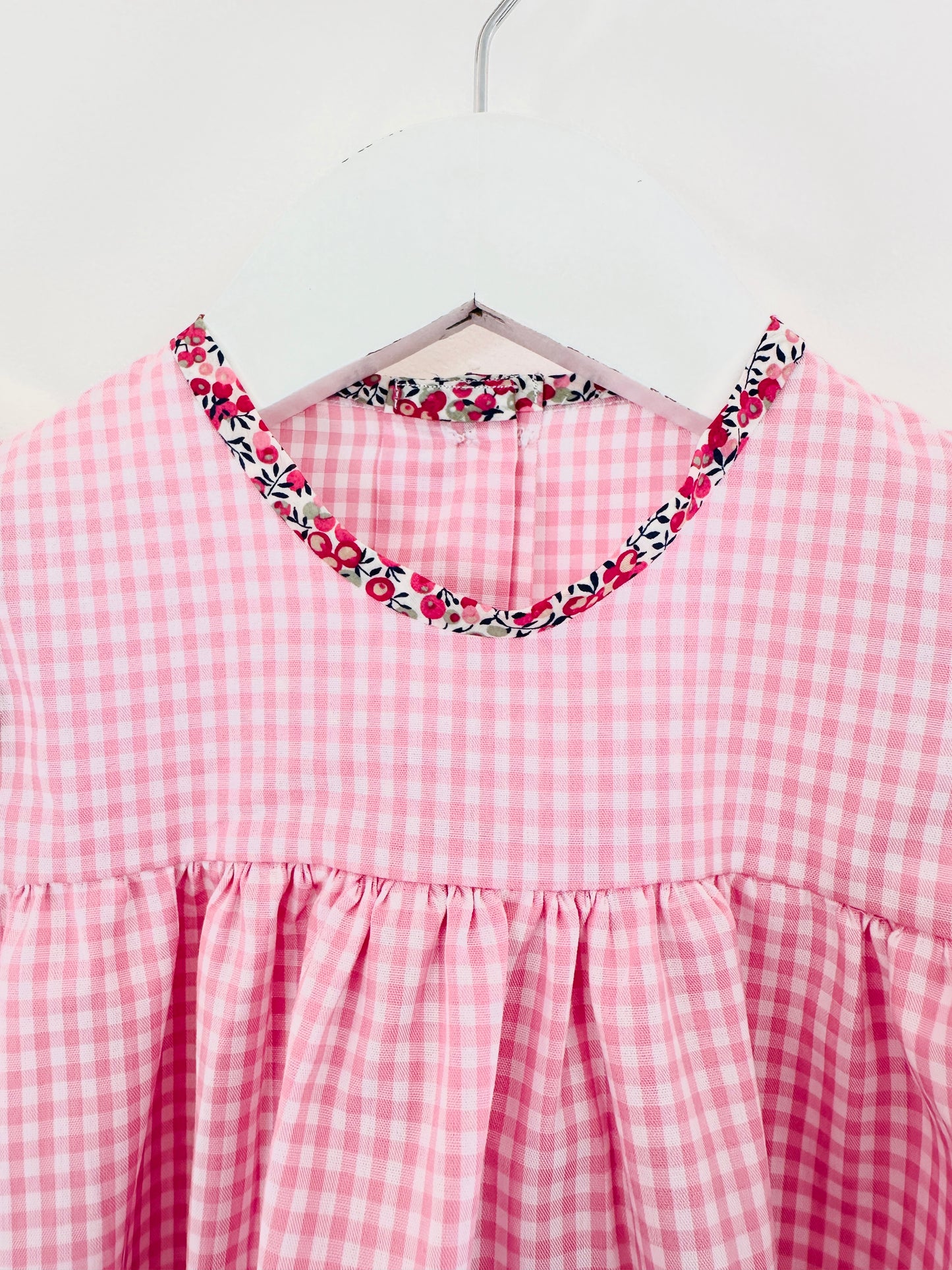 Baby Girl Sundress & Bloomers Set - Organic Cotton and Liberty details