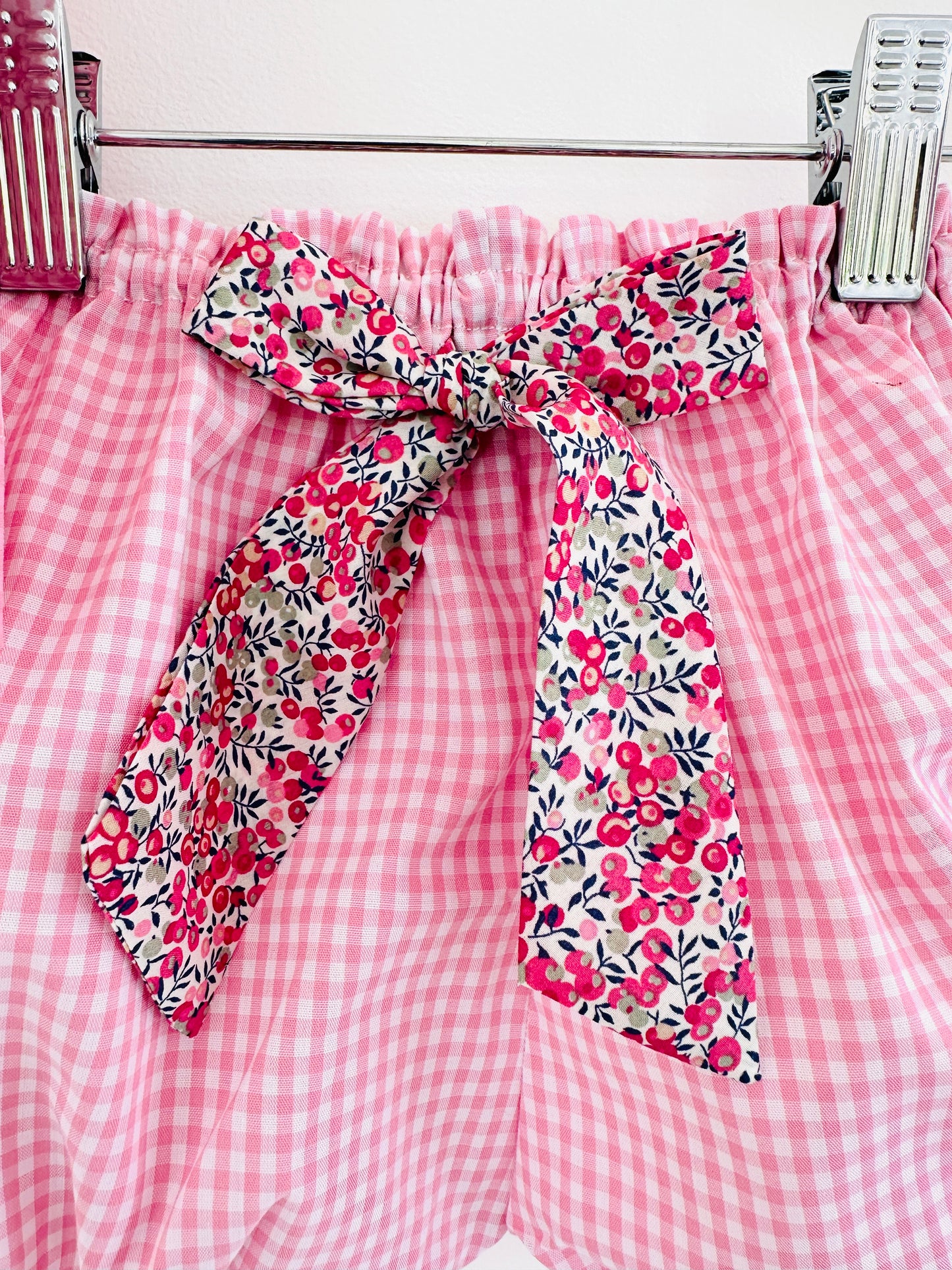 Baby Girl Sundress & Bloomers Set - Organic Cotton and Liberty details