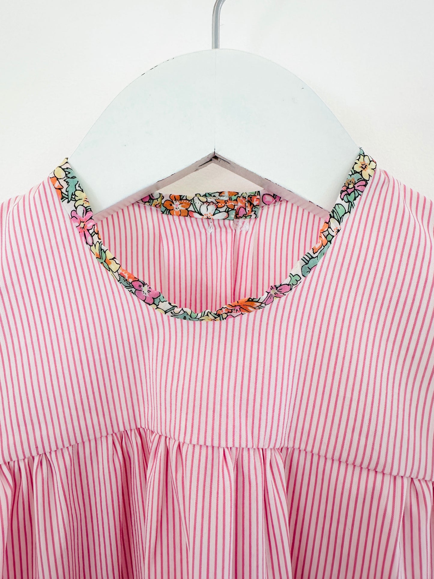 Baby Girl Sundress & Bloomers Set - Organic Cotton and Liberty details