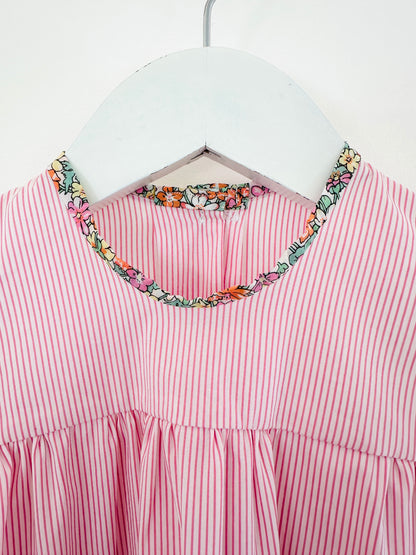 Baby Girl Sundress & Bloomers Set - Organic Cotton and Liberty details