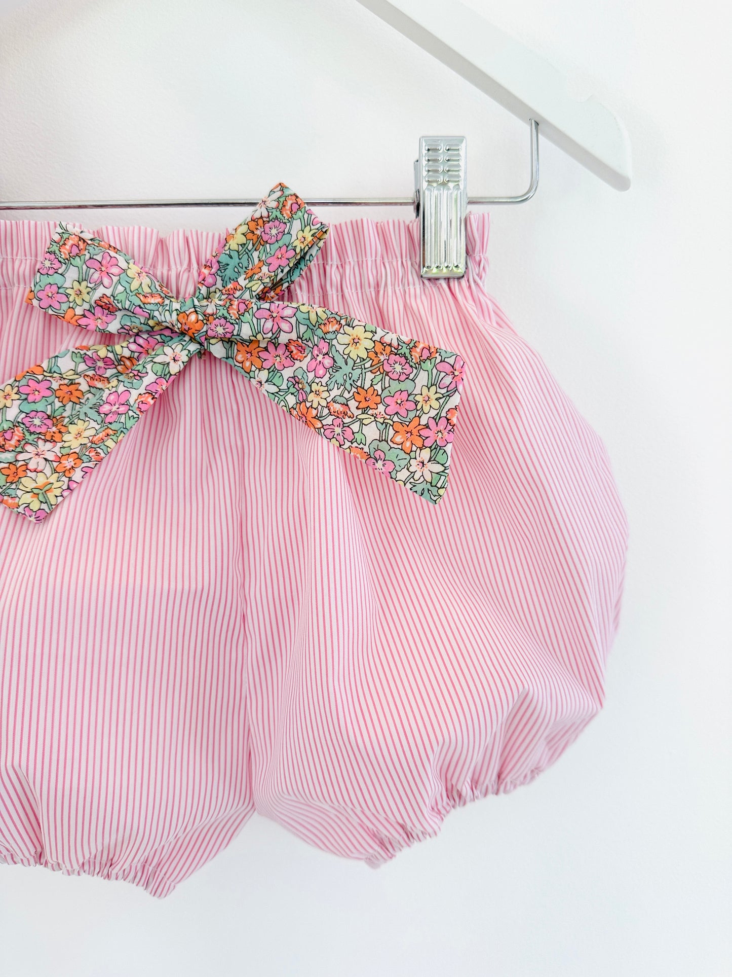 Baby Girl Sundress & Bloomers Set - Organic Cotton and Liberty details