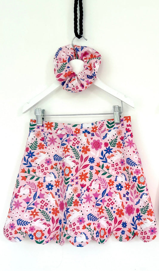 Unicorn Scalloped Skirt