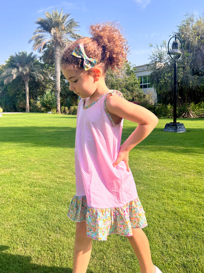 Girl sundress with Liberty ruffles