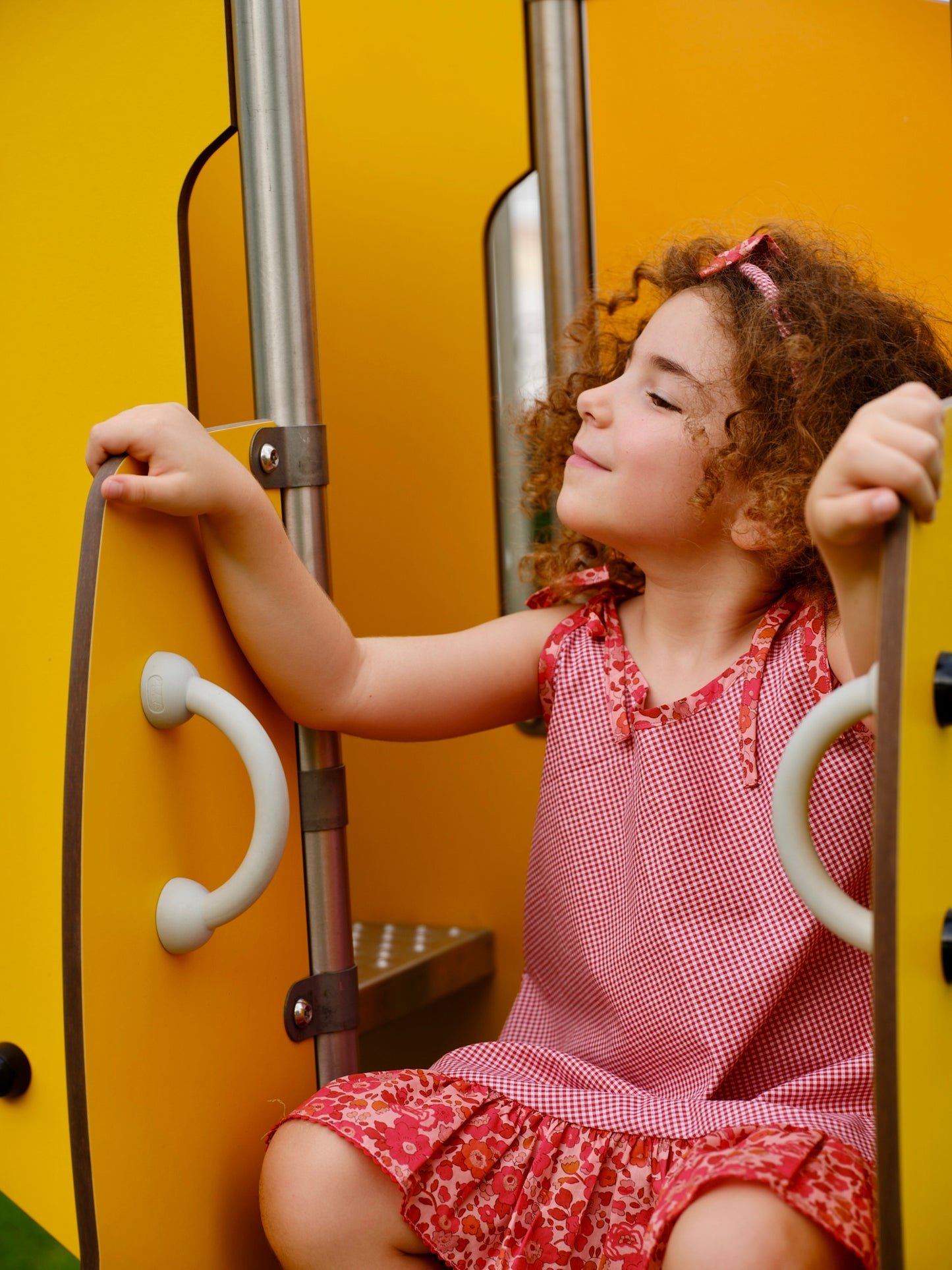 Girl sundress with Liberty ruffles