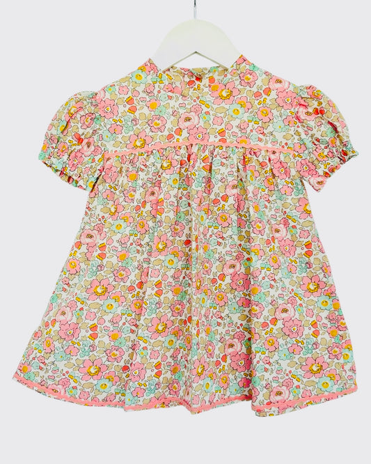 Girl Dress in Pink Liberty Cotton