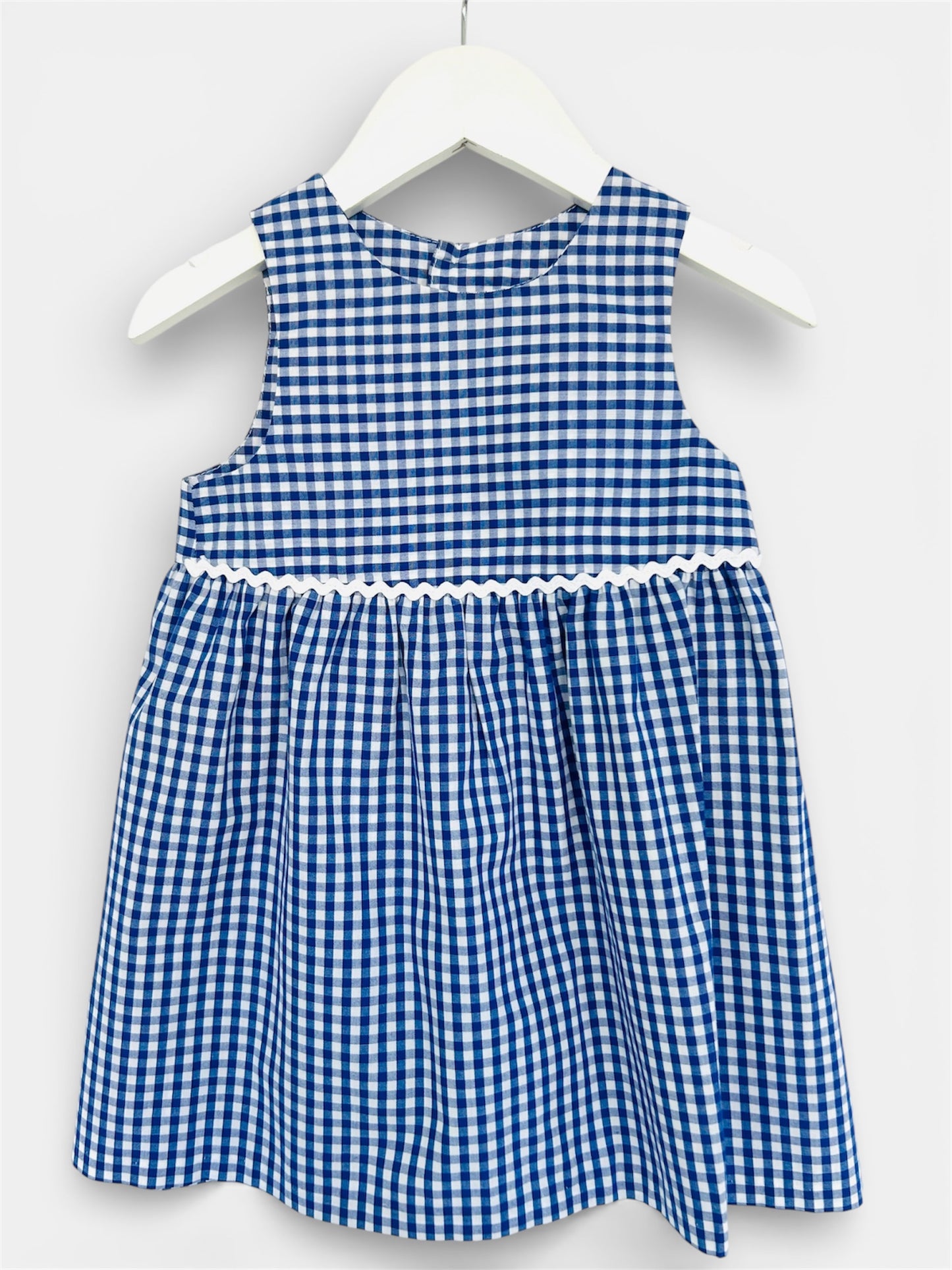 Baby Dress in Navy Vichy
