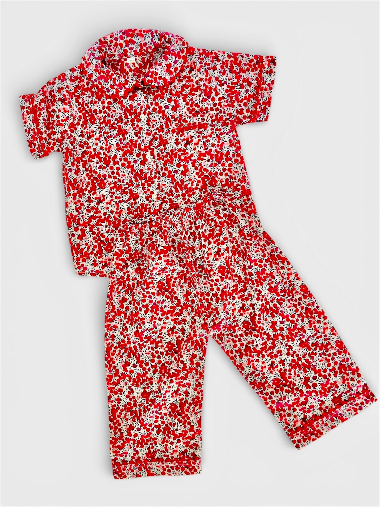 Girls' Liberty Cotton Pyjama Set with Long Pants