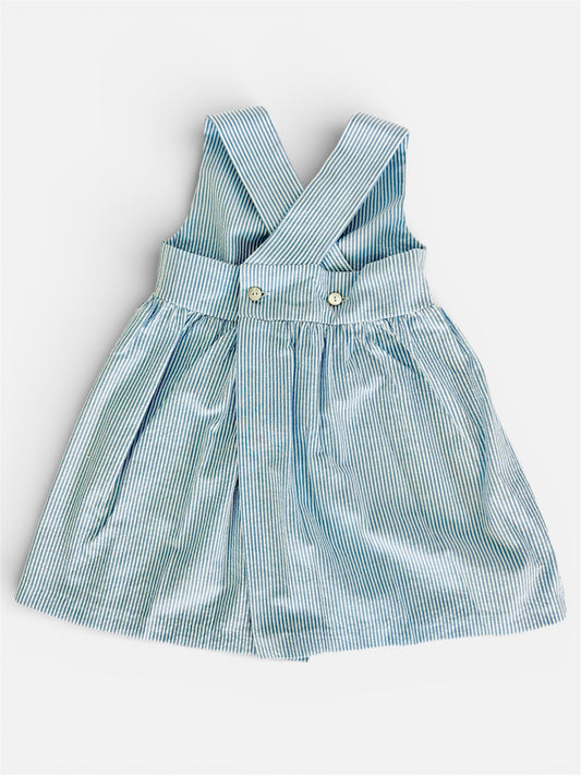 Girl’s Blue Dress with Crossed Back
