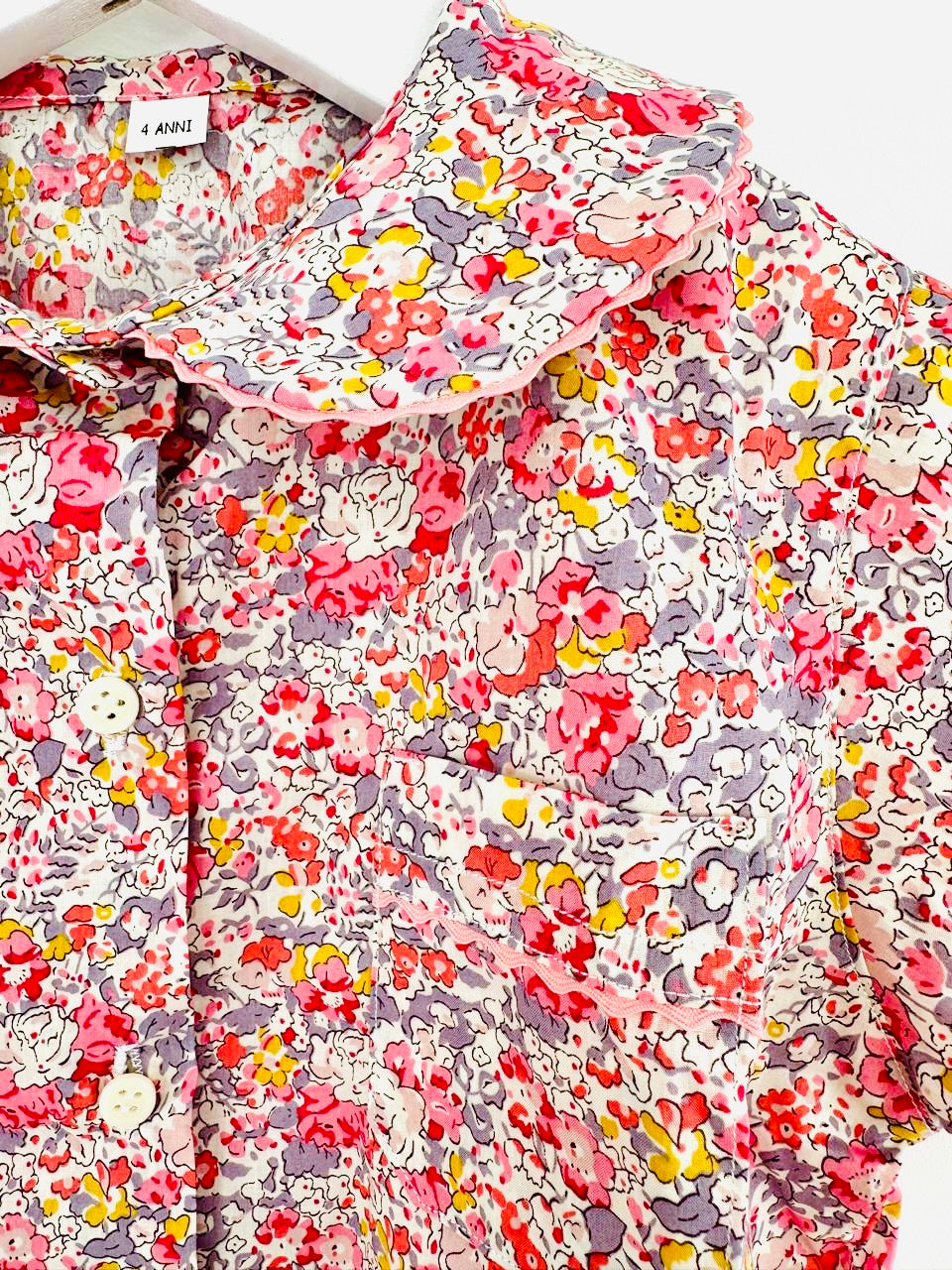 Girls' Short Sleeve Liberty Cotton Pyjama Set