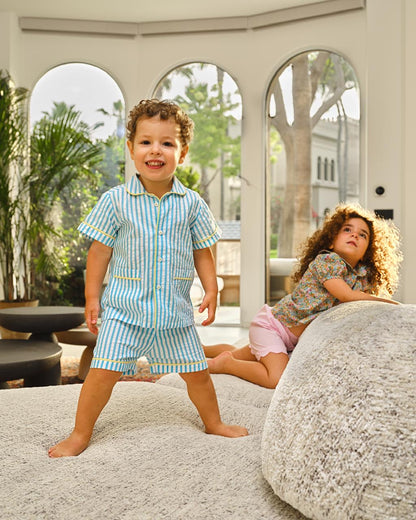 Boys' Pyjama with Striped Pattern and Shorts