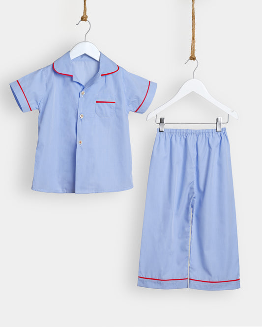 Boys' Pyjama with Gingham Pattern and Long Pants